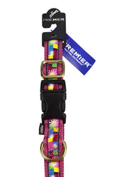 Daisy Block/Dusty Rose Collar XLarge 25mm x 55 - 85cm - Furbabies Online